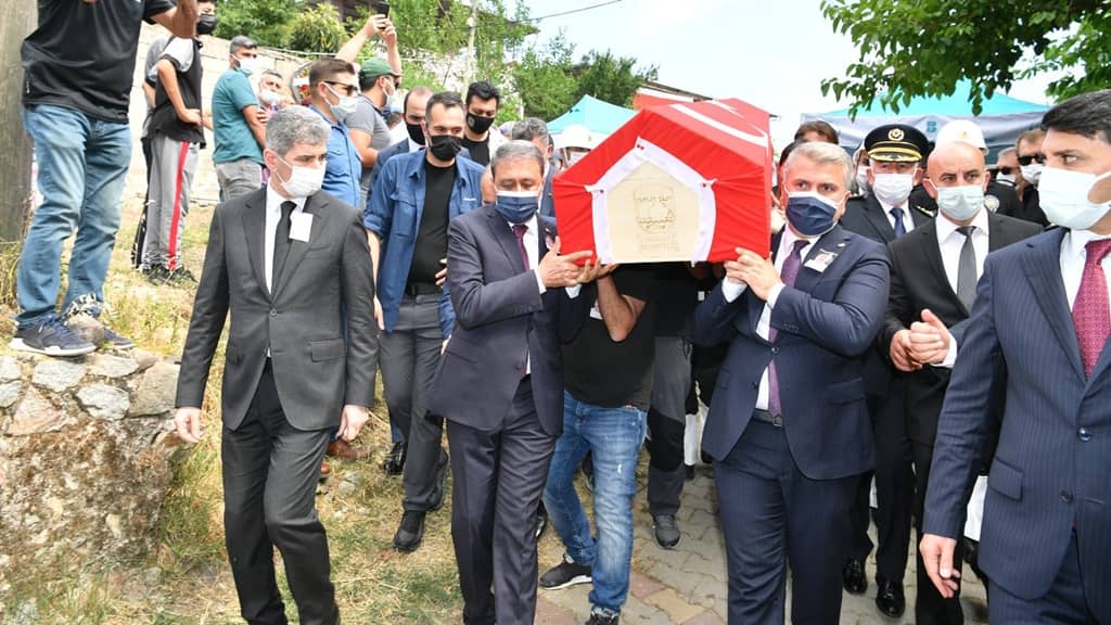 Kaza şehidi Edremit’te toprağa verildi