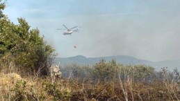 Kepsut’taki orman yangını 13 helikopter ve 2 uçakla kontrol altına alındı