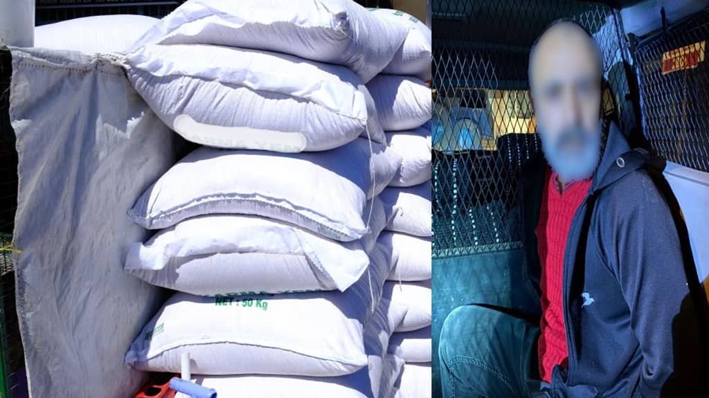Cezaevi firarisi hırsızlık şüphelisi çuvalların arasında yakalandı