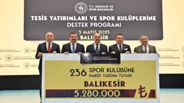 Balıkesir’de 236 Amatör Spor Kulübüne 5 Milyon 280 Bin Lira Destek