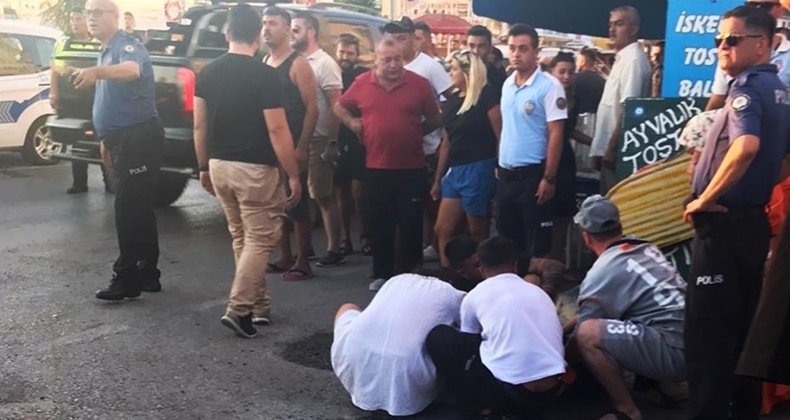 AYVALIK'TA SİLAHLI KAVGA: 1 YARALI
