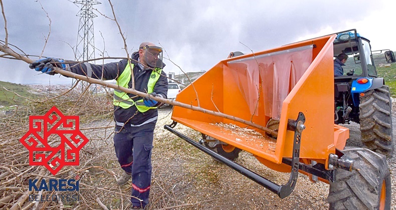 Karesi’de budanan dallar gübre oluyor