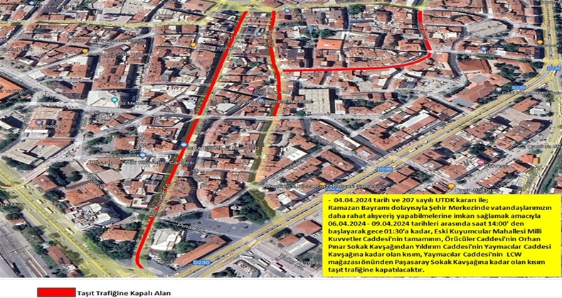 trafiğe kapalı