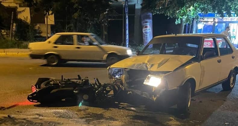 Babaeski'de Otomobil İle Motosiklet Çarpıştı 1 Yaralı