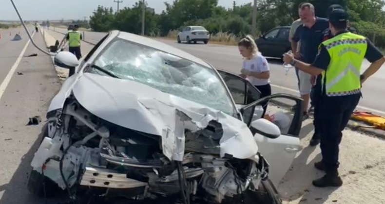 Gönen’de tek taraflı trafik kazası: 1 yaralı