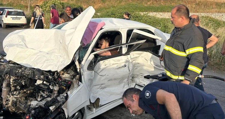 Erdek Tatlısu kavşağında kaza: 1 yaralı