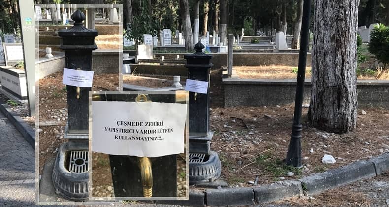 Başçeşme Mezarlığı’ndaki notlar ürküttü