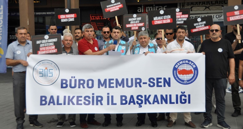 Büro Memur-Sen Üyeleri Eylem Başlattı