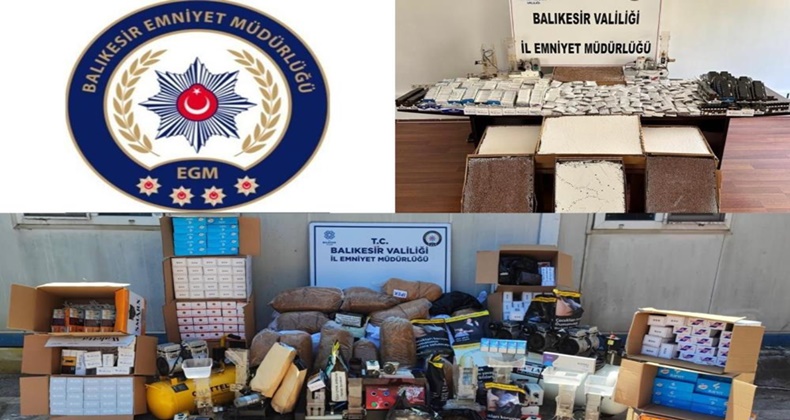 Balıkesir’de kaçak tütün ve kaçak sigara operasyonu: 8 gözaltı