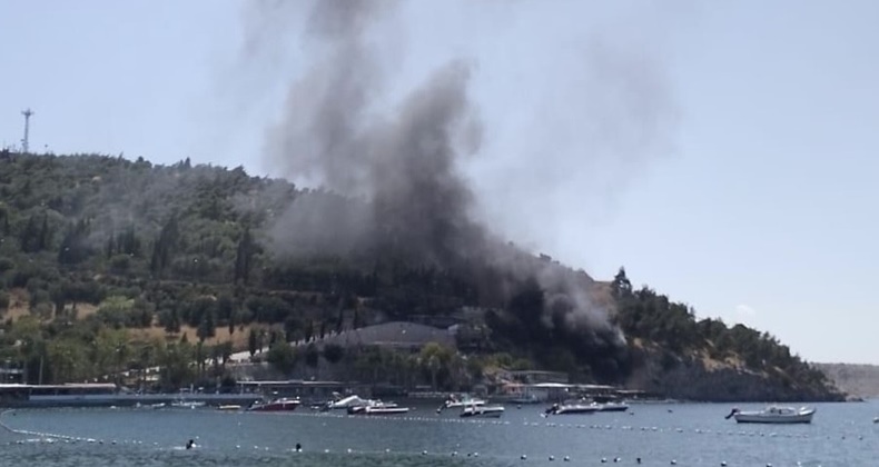 Erdek’te korkutan yangın