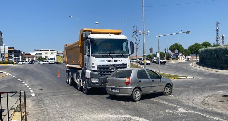 Sanayi girişinde kaza