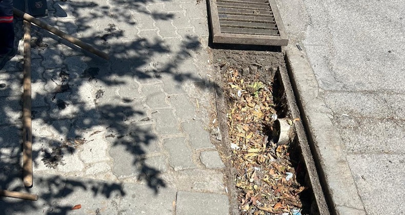 Yağmur Suyu Mazgallarının Temizliği Devam Ediyor