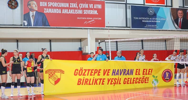 Havran Belediyespor namağlup lider Göztepe’den set alamadı