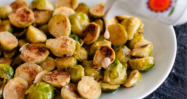 Fırında Ballı Hardallı Brüksel Lahanası