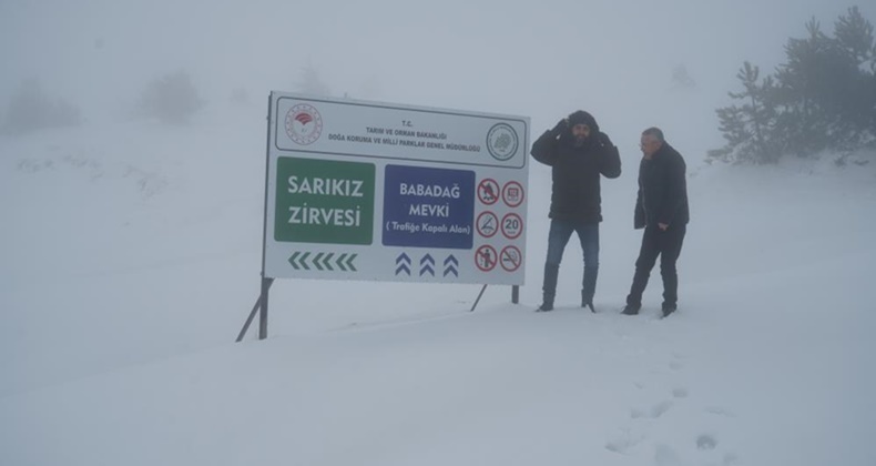 Kazdağları’nda kar yağışı etkili oluyor