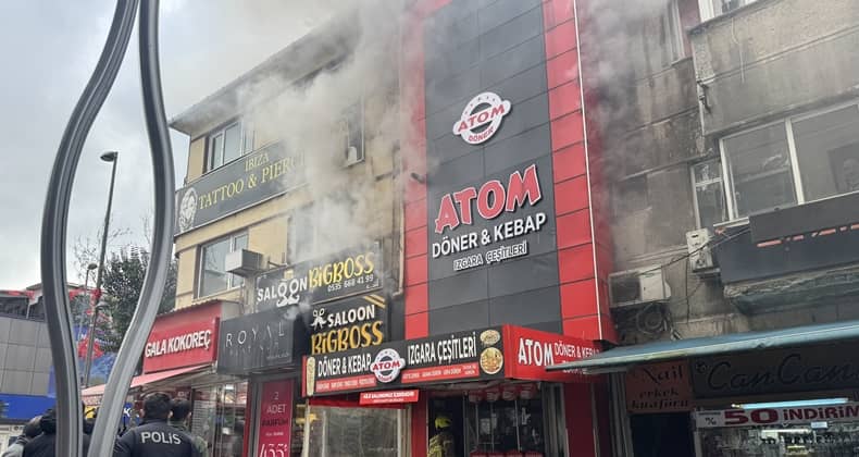 Bandırma’da dönerci dükkanında yangın paniği