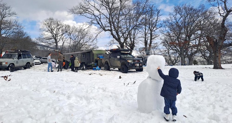 Balıkesirliler Kar Hasretini Çataldağ’da Giderdi