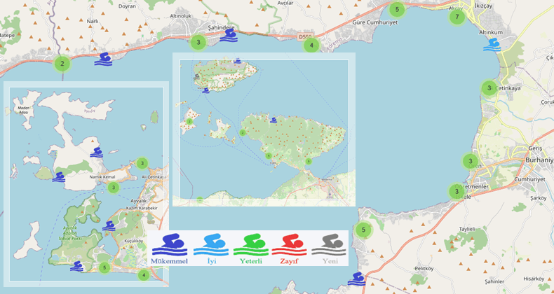 Balıkesir plajlarındaki su kalitesi haritadan takipte