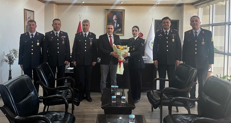 BURHANİYE'DE JANDARMA TEŞKİLATI KAYMAKAM MEMİŞ'İ ZİYARET ETTİ