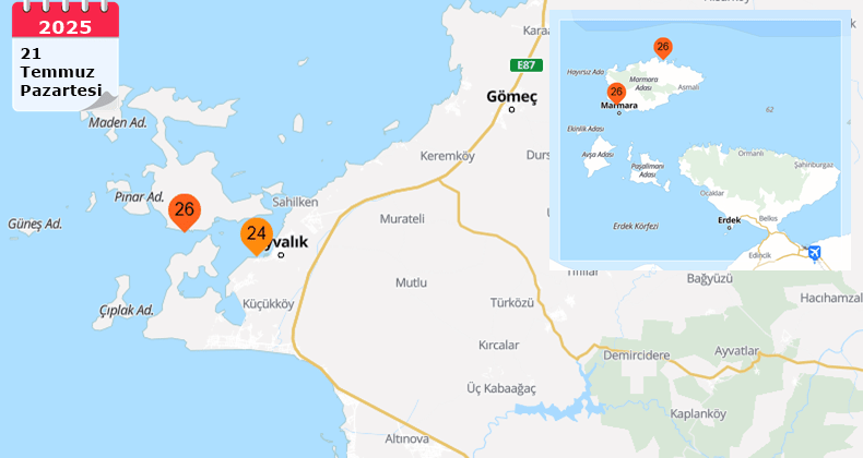 Balıkesir’de deniz suyu sıcaklıkları yükselmeye devam ediyor