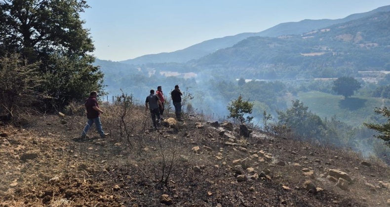 Gönen’de arazi ve anız yangını söndürüldü