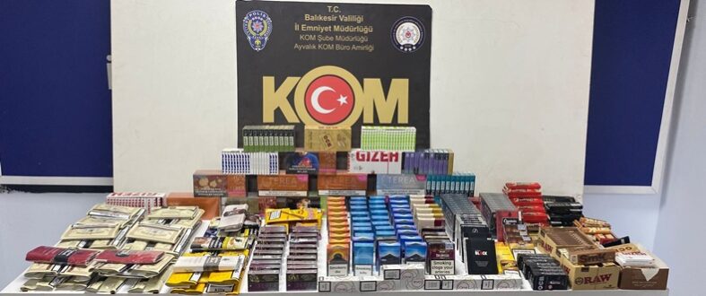 Ayvalık’ta Kaçak Tütün ve Sigara Operasyonu