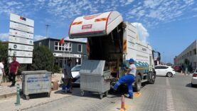 Bandırma’da Çöp Konteynerlerinde Temizlik ve Dezenfeksiyon Seferberliği