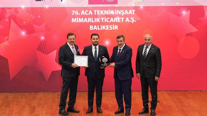 ACA Teknik İnşaat, İkinci Kez 'Türkiye 100' Ödülü ile Büyümesini Taçlandırdı