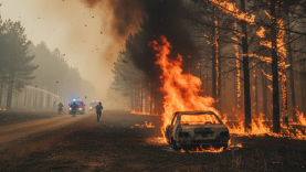 Balıkesir’de Araç Yangınları Orman Tehlikesine Dönüşüyor
