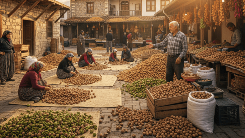 Bigadiç’te Ceviz Bolluğu Sonbaharda Kurutma ve Saklama Yöntemleri