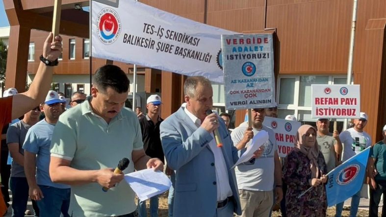 Tes-İş Balıkesir Şube Başkanı Ulutaş “Ücretlinin Belini Vergi Büküyor”