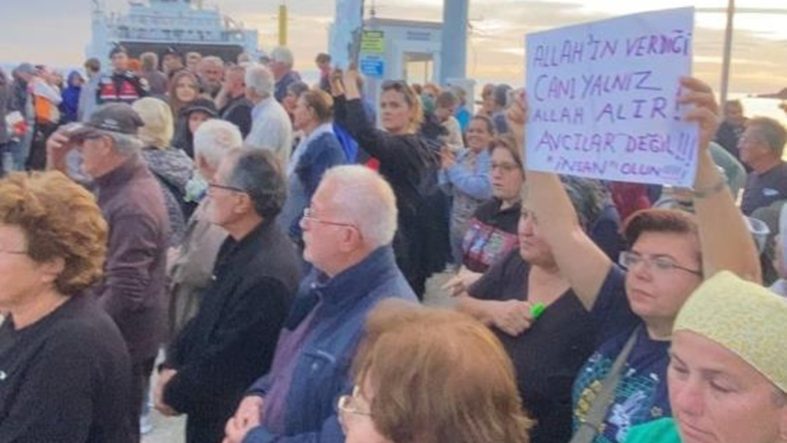 Balıkesir'de ava gelen avcılara protesto şoku
