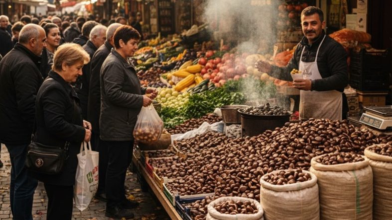Kestane Balıkesir Pazarlarında Yerini Aldı