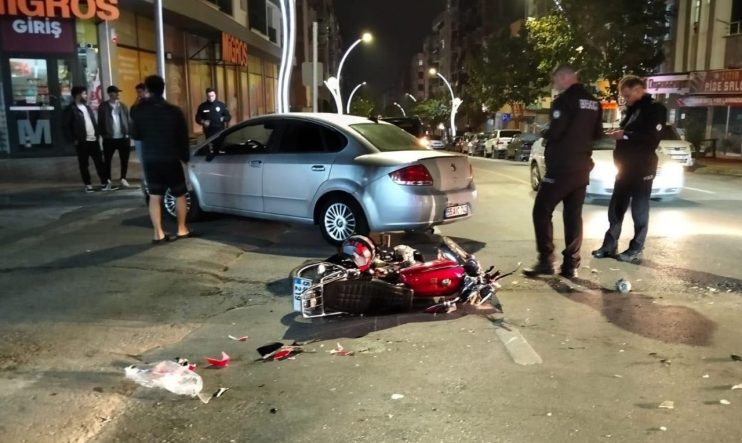 Bafra’da otomobil ile motosiklet çarpıştı: 1 yaralı