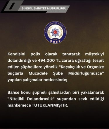 Kendini polis olarak tanıtan dolandırıcı tutuklandı