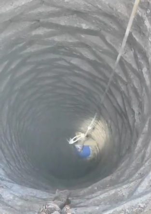 Batman itfaiyesi 20 metrelik kuyuya düşen horozu kurtardı