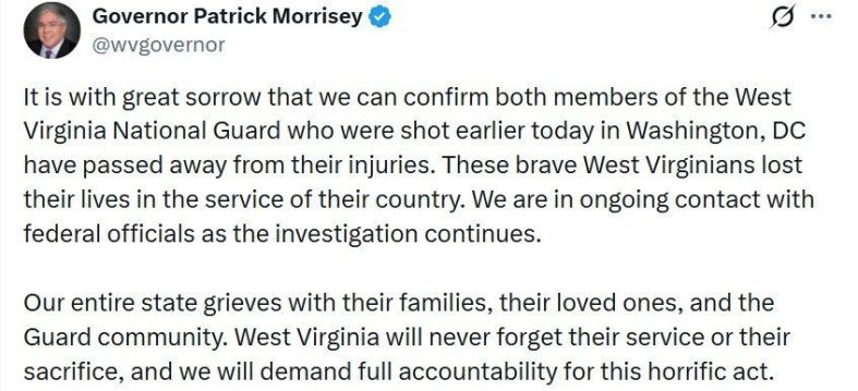 Beyaz Saray yakınlarında silahlı saldırıya uğrayan 2 Ulusal Muhafız personeli hayatını kaybetti