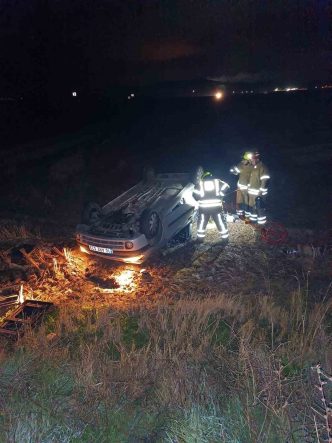 Gönen-Bandırma karayolunda tek taraflı kaza: 1 kişi yaralı