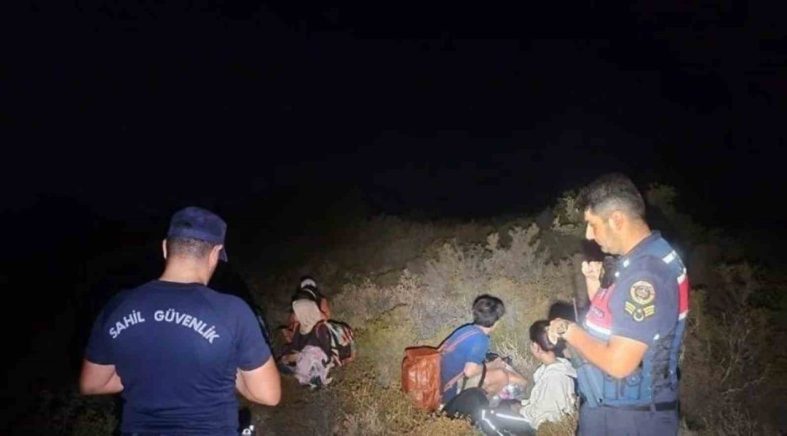 Günlüklü koyunda 3’ü çocuk 4 düzensiz göçmen yakalandı