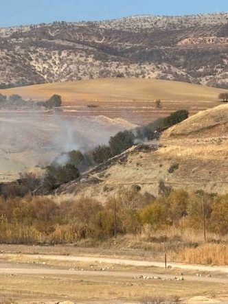 Ormanlık alanda korkutan yangın