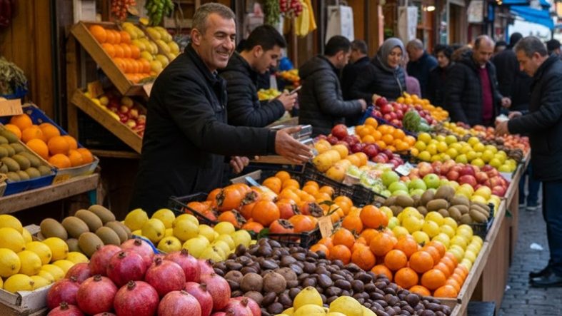 Balıkesir’de Aralık Ayı Meyveleri Tezgâhlarda Kış Sofraları Renkleniyor