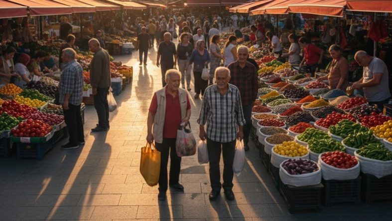 Balıkesir’de Emeklilerin Yeni Alışkanlığı Pazar Alışverişi Akşam Saatlerine Kaydı