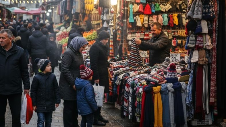Balıkesir’de Kış Kendini Hissettirdi Atkı ve Bere Satışları Patladı