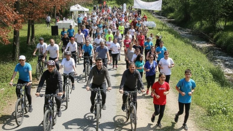 Balıkesir’de pedallar sağlık için dönüyor