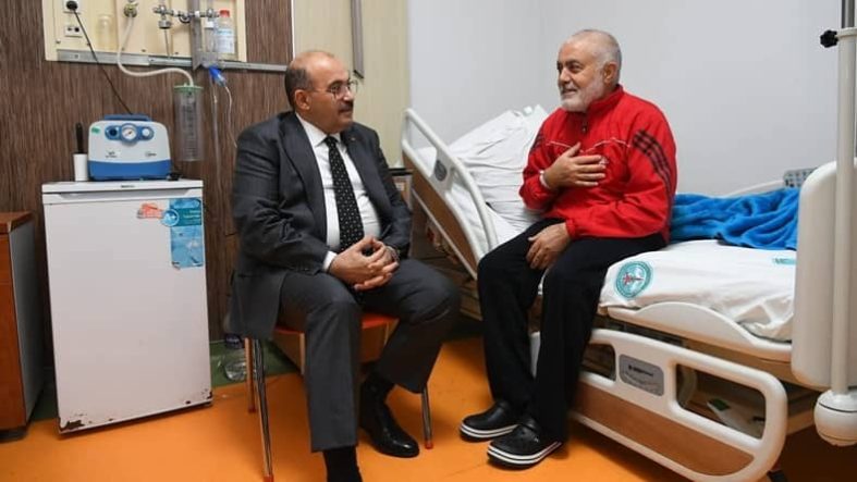 Vali Ustaoğlu’ndan BGC Başkanı Demir’e Geçmiş Olsun Ziyareti
