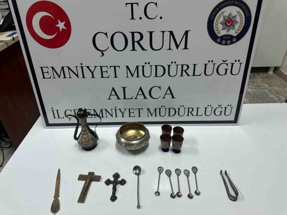 Çorum’da tarihi eser operasyonu: 1 gözaltı