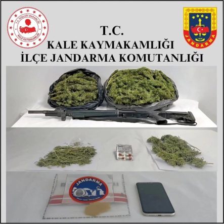 Kale’de uyuşturucu ve ruhsatsız tüfekle yakalanan şüpheli tutuklandı