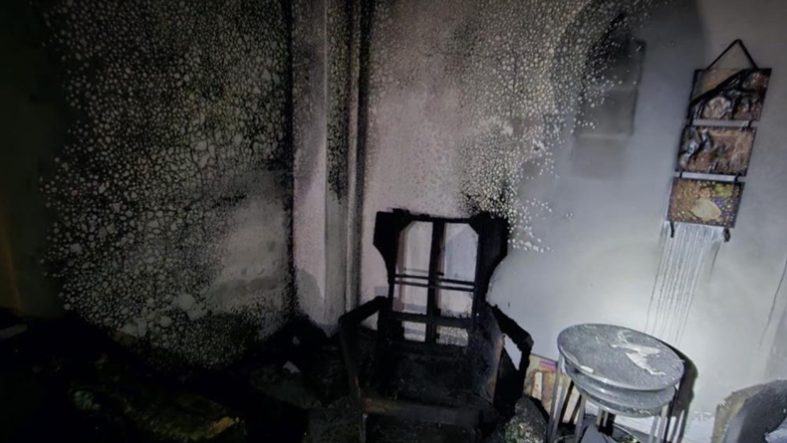 Bandırma'da ev yangını 6 kişi tahliye edildi
