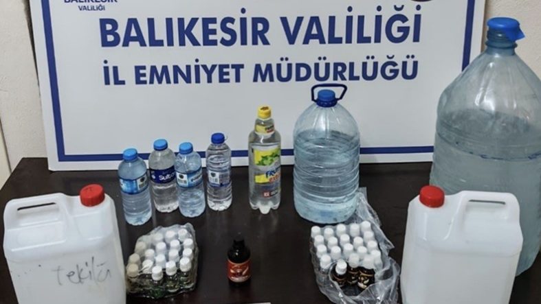 ERDEK'TE KAÇAK İÇKİ OPERASYONU