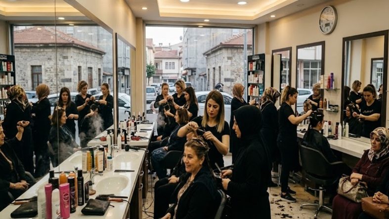Balıkesir’de Kuaförler Bayram Yoğunluğunda